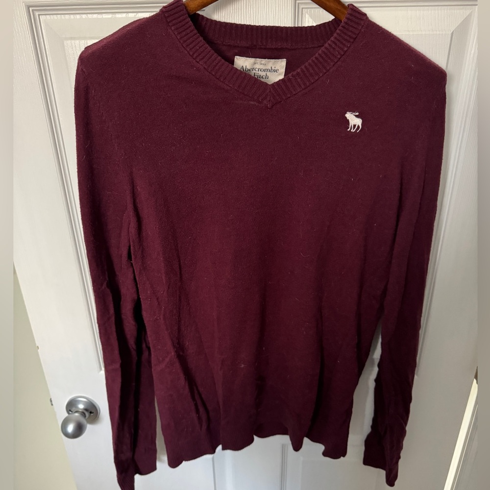 Abercrombie & Fitch Men’s Muscle V-Neck Sweater - Size Large